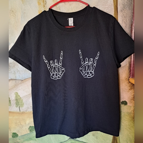 Other - Metal Music Rock Skeleton Hands Halloween Adult Unisex Shirt Size Medium